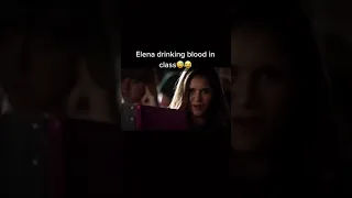 Elena Drinking Blood In Class