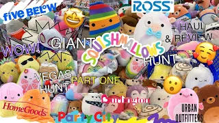 GIANT SQUISHMALLOW HUNT in Las Vegas! Pt.1 NEW! SQUISH @ Five Below,Party City,URBAN, & More + HAUL!