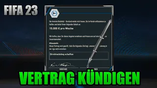 Ist es möglich seinen Vertrag selber zu kündigen im FIFA 23 Karrieremodus?