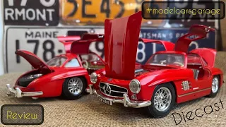 Review Mercedes Benz 300 SL scale 1/18 Diecast Model Bburago