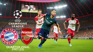 eFootball 2024 | Bayern Munich vs Arsenal | Realistic UEFA Champions League Quarter-Final 2nd Leg