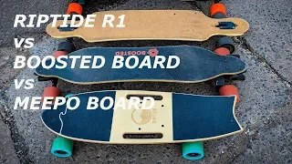 RIPTIDE R1 vs BOOSTED BOARD vs MEEPO (Acceleration Comparison)