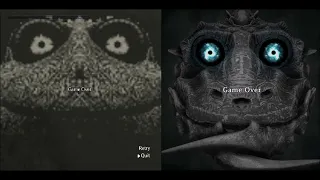 Shadow of the colossus all game over screens comparisons