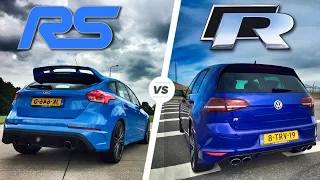 VW Golf R MK7 vs Ford Focus RS MK3 HEAD 2 HEAD