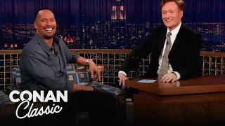 Conan Teaches Dwayne “The Rock" Johnson The String Dance | Late Night with Conan O’Brien