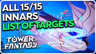 Innars List of Targets Tower of Fantasy All 15/15