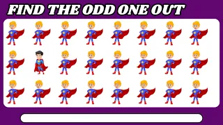 Find the ODD ONE OUT in 5seconds🎇 | Emoji Quiz | Easy, Medium, Hard | Find odd Character