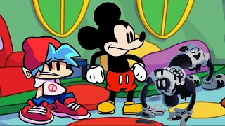 Mickey Mouse Puppet REACTS to "ORIGIN of MICKEY MOUSE.AVI... (Cartoon Animation)" #fnf #animation