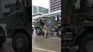 LEOPARD 2A7. NATO forces. Military parade in Estonia 2023. #shorts #leopard #NATO #tank