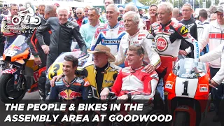 Goodwood Festival of Speed 2022 - race bikes in & out of the assembly area