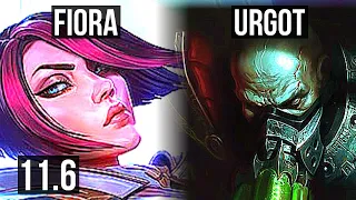 FIORA vs URGOT (TOP) | 6/0/1, 1.3M mastery, 300+ games, Dominating | EUW Challenger | v11.6