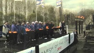 2012 March of the Living Ceremony in  Auschwitz-Birkenau on Holocaust Remembrance Day  - Hatikvah