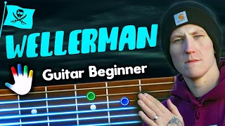 Wellerman Guitar Lessons for Beginners Nathan Evans Tutorial | Easy Chords + Lyrics + Backing Track