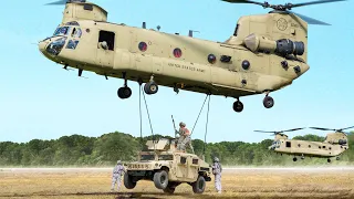Skilled US Pilots Lift Tons of Armored Vehicles With Gigantic Helicopters