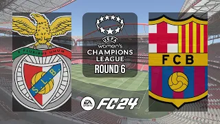 SL Benfica W vs. Barcelona W (Highlights) | Women's Champions League 23/24 Round 6 | EA Sports FC 24