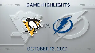 NHL Highlights | Penguins vs. Lightning - Oct. 12, 2021