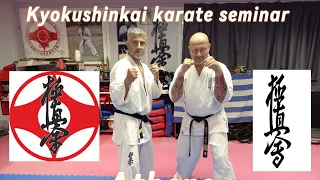 Kyokushinkai karate seminar. Ura vaza and self defense techniques.