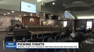 Flint council meeting becomes screaming match