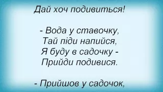 Слова песни Таисия Повалий - Несе Галя Воду