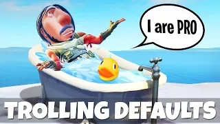 TROLLING DEFAULT NOOBS IN FORTNITE! Fortnite Battle Royale & Funny Moments #4