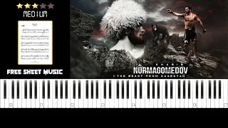 UFC - Khabib Nurmagomedov's walk out song - Sabine Kors - Dagestan - (MEDIUM) Piano Tutorial