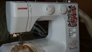 Тестирование видов строчек швейной машины Janome Ami 25s