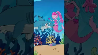 Shark saves mermaid Mommy Long Legs Part 2/Poppy Playtime animation #shorts #animation