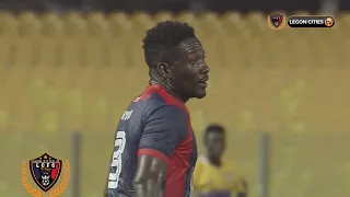 EXCLUSIVE! Watch Asamoah Gyan's first appearance in the Legon Cities versus Medeama SC game.