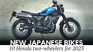 10 New Honda Motorcycles and Scooters with Improved Designs & Tech for 2023