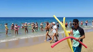 Rubi Hotel, Avsallar. Water gym - animation on the beach /  Анимация на пляже Руби отель /2022