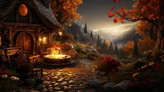 Autumn: A Warm Nighttime Porch Scene with Fireplace, Nature's Serenade, Birdsong and Cricket Chorus