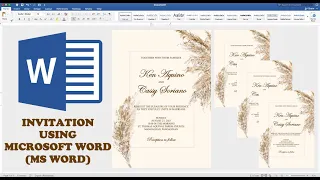 MINIMALIST BOHO / BROWN | How to make WEDDING INVITATION in Microsoft Word | Cassy Soriano