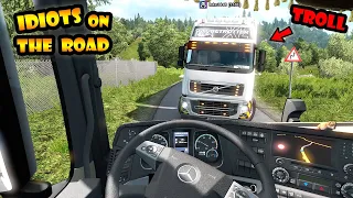 ★ IDIOTS on the road #77 - Funny Moments - ETS2mp FAILS & Wins - Euro Truck Simulator 2