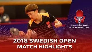 Wang Manyu vs Han Ying I 2018 ITTF Swedish Open Highlights (R16)