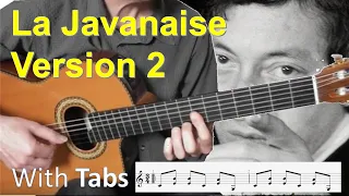 la javanaise (v2) - serge gainsbourg - solo fingerstyle guitar