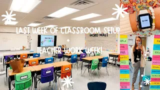 THE LAST WEEK OF CLASSROOM SETUP + TEACHER WORK WEEK | first year 5th grade teacher