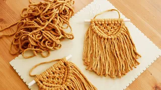 Easy Mini Macrame Wall Hanging - Tutorial for Complete Beginners