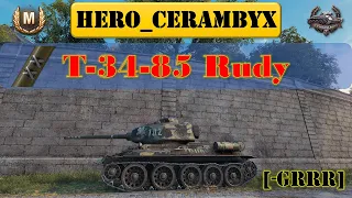 Wot // 4K // T-34-85 Rudy - Paris // 2.GM // Lehvaslaiho's Medal