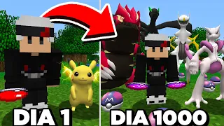 SOBREVIVI 1000 DIAS NO PIXELMON!! (POKEMON NO MINECRAFT)