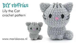 Lily the Cat amigurumi video tutorial - easy free crochet pattern for beginners - English