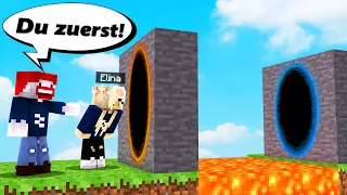 Die PORTAL GUN PRANKS mit ELINA! in Minecraft