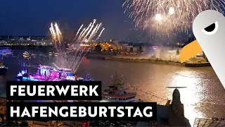 Feuerwerk 🎆 Elbe in Concert ⚓️ 835. Hafengeburtstag Hamburg