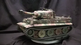 1/16th scale RC Taigen late production tiger I command vehicle model rebuild, Part 2 of 3