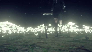 NieR Automata 9S honors 2B in Emil's hideout (Gathering Keepsakes) - Lunar Tear trophy