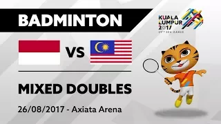 KL2017 29th SEA Games | Badminton - Mixed Doubles - INA 🇮🇩 vs MAS 🇲🇾 | 26/08/2017