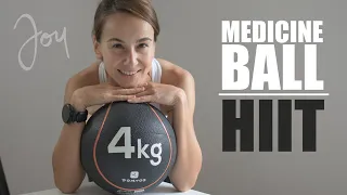 30 Min Medicine Ball HIIT | FULL BODY Workout | No Jumping