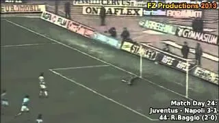 Serie A 1991-1992, day 24 Juventus - Napoli 3-1 (R.Baggio 2nd goal)