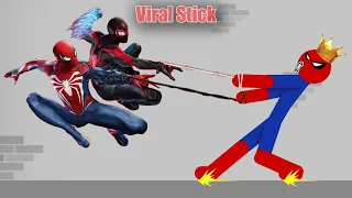 Spiderman vs Stickman | Stickman Dismounting Funny Moments #234 | Viral Stick