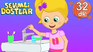 Suyu boşa harcama şarkısı ile 30 dk Sevimli Dostlar Bebek Şarkıları | Adisebaba Nursery Rhymes