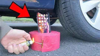 iPhone XS vs 1000 Firecrackers vs CAR